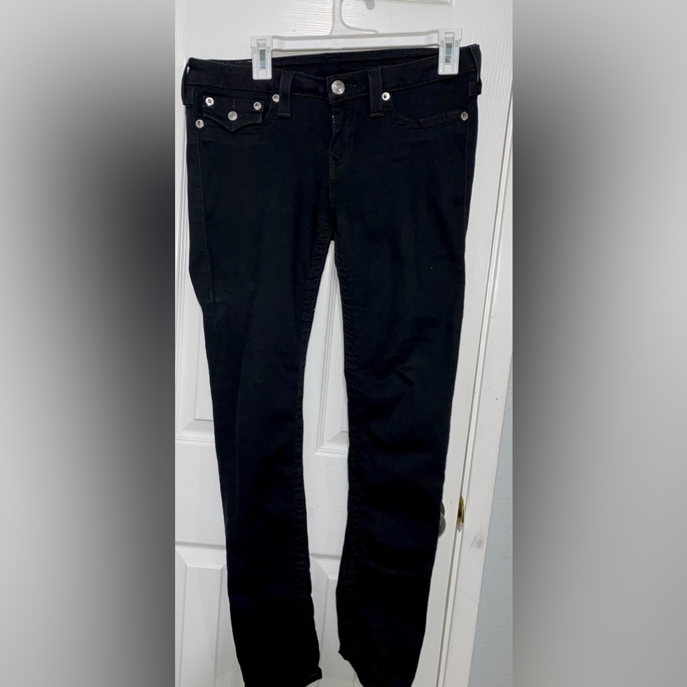 TRUE RELIGION WOMENS BLACK JEANS SIZE 30